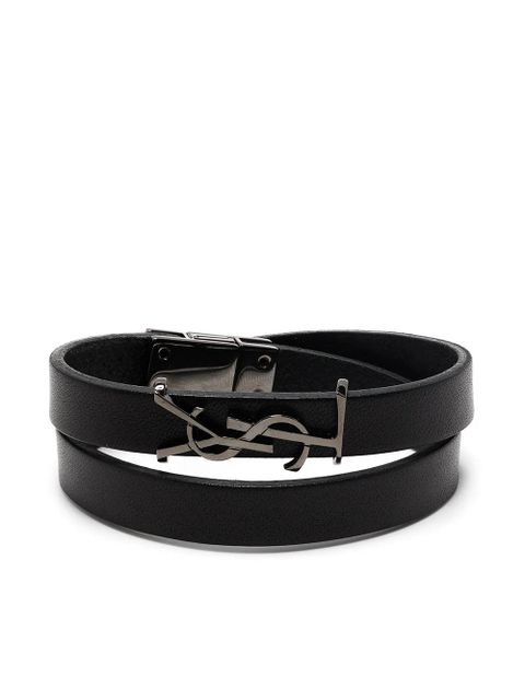 Saint Laurent Opyum logo plaque bracelet - Black - zdjęcie produktu nr 1