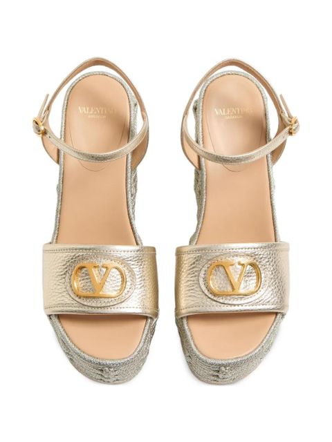 Valentino Garavani VLogo Signature wedge sandals - Neutrals
