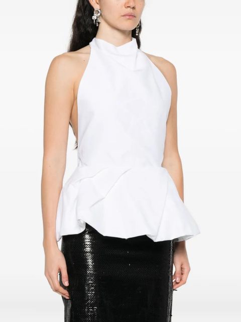 Magda Butrym halterneck pleated blouse - White - zdjęcie produktu nr 2