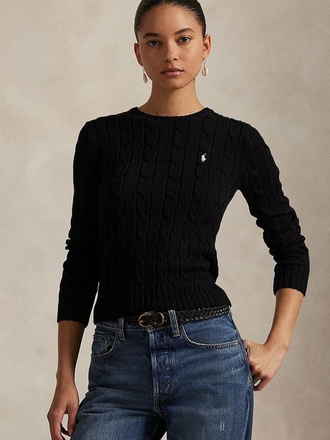 Polo Ralph Lauren sweter bawełniany kolor czarny 211891640 - zdjęcie produktu nr 1