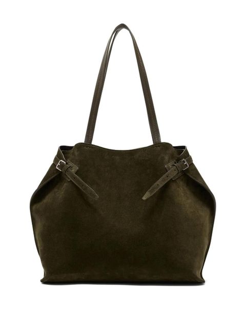Proenza Schouler buckle-detail suede tote bag - Green
