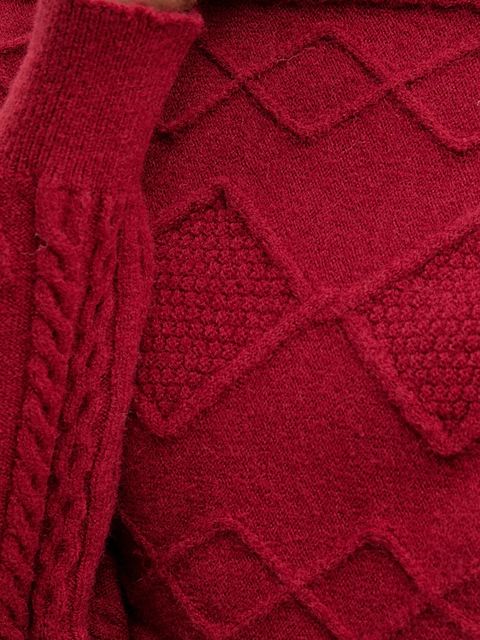 Answear.LAB sweter z kaszmirem damski kolor czerwony ciepły z golfem