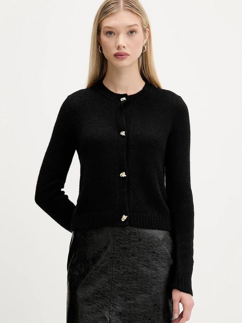 HUGO kardigan z wełną damski kolor czarny 50548248 - zdjęcie produktu nr 1