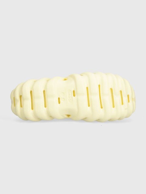 Crocs klapki Echo Slide damskie kolor żółty na platformie 208170