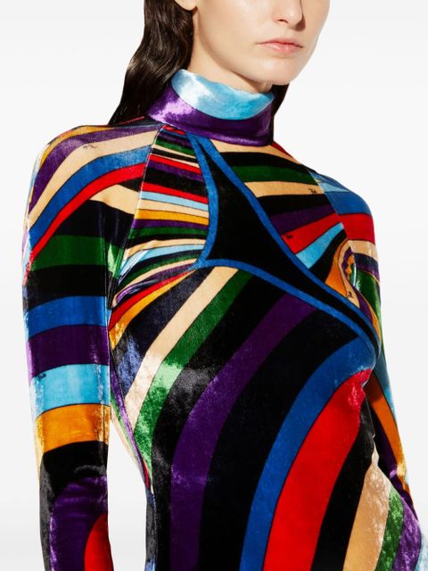 PUCCI Iride-print velvet mini dress - 17