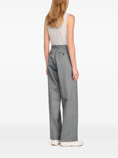 SANDRO pleated wide-leg trousers - Grey