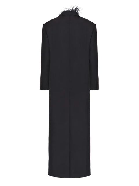 Valentino Garavani embroidered wool coat - Black