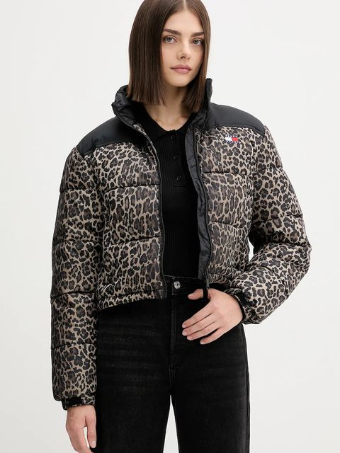 Tommy Jeans kurtka kolor brązowy zimowa DW0DW21967