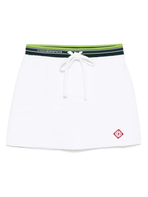 Casablanca velour tennis skirt - White - zdjęcie produktu nr 1