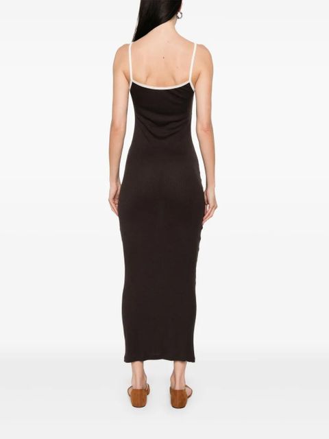 Aya Muse ribbed midi dress - Brown