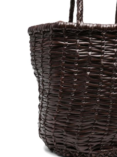 DRAGON DIFFUSION woven-leather bucket bag - Brown
