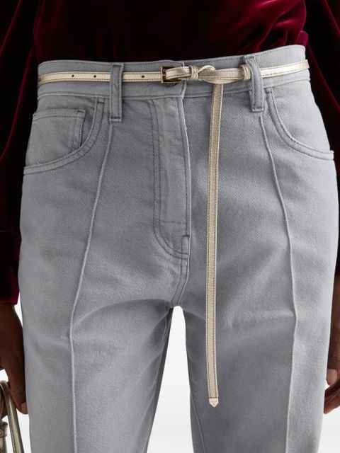 Prada buckle leather belt - Neutrals