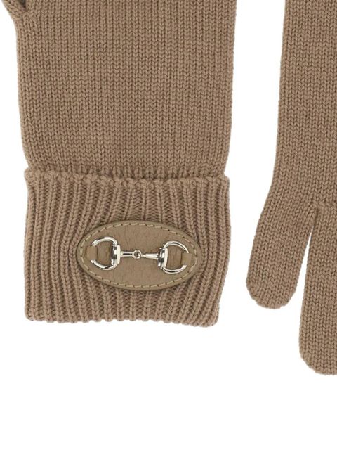 Gucci Horsebit ribbed gloves - Neutrals - zdjęcie produktu nr 2