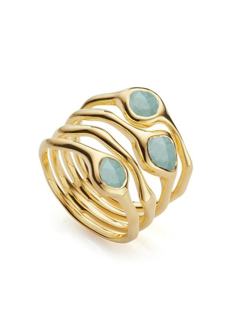 Monica Vinader Siren cluster cocktail ring - Gold - zdjęcie produktu nr 1
