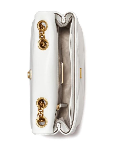 Tory Burch small Kira diamond-quilted convertible shoulder bag - White