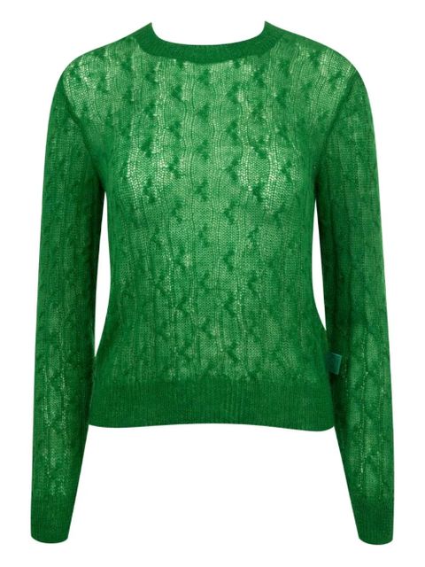 LOEWE cable-knit jumper - Green - zdjęcie produktu nr 1