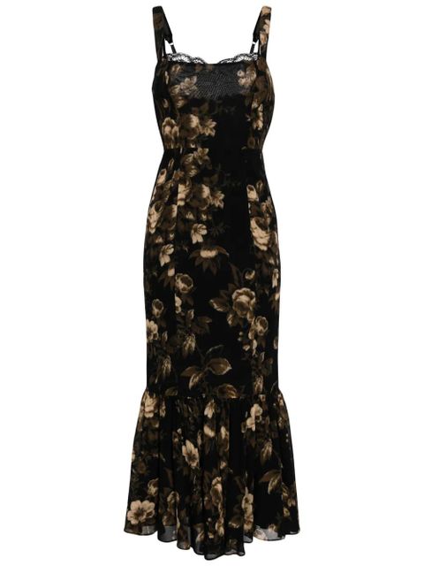 Reformation Irisa floral-print dress - Black - zdjęcie produktu nr 1