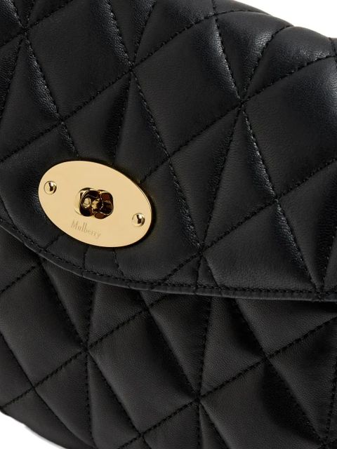 Mulberry Darley quilted turnlock clutch bag - Black