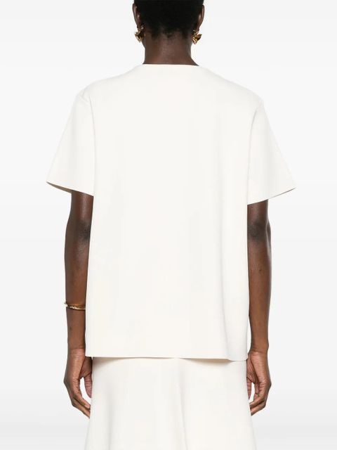 Jil Sander round-neck fine-ribbed top - White