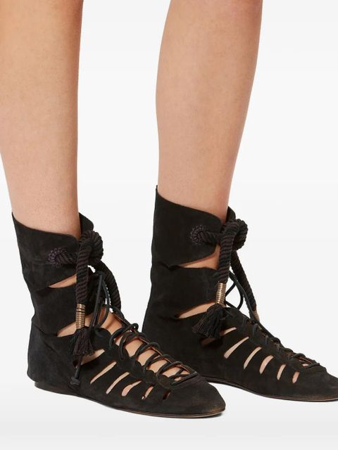 ISABEL MARANT Liade high-top leather boots - Black - zdjęcie produktu nr 1