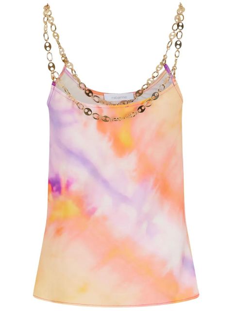 Rabanne printed satin top - Orange - zdjęcie produktu nr 1