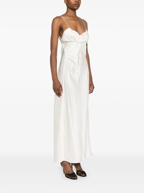 Jil Sander satin midi dress - White