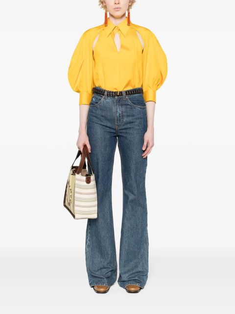 Chloé open-shoulder silk blouse - Yellow - zdjęcie produktu nr 2