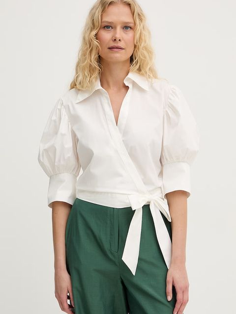 Twinset bluzka kopertowa damska bawełniana z elastanem - zdjęcie produktu nr 2