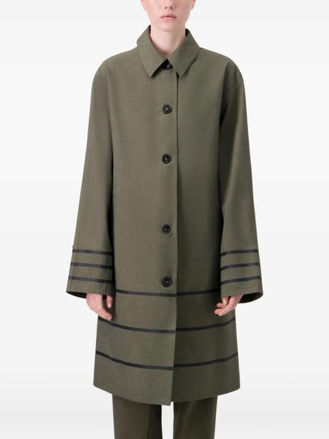 Coperni striped car coat - Green