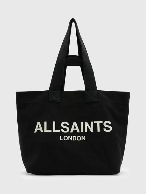 AllSaints torebka bawełniana ALI kolor czarny W163XA