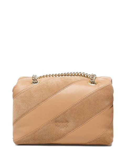 PINKO diagonal-quilted leather shoulder bag - Brown