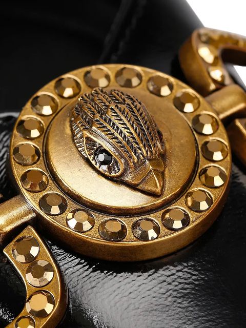 Kurt Geiger London baleriny skórzane Mansion Point Slip On kolor czarny 4986600309