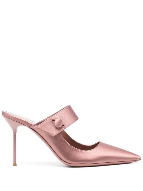 Paris Texas 95mm satin mules - Pink - zdjęcie produktu nr 1