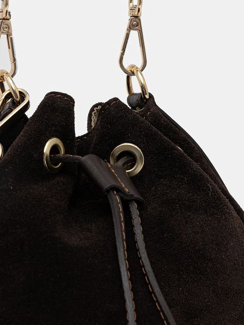 Answear.LAB torebka skórzana kolor brązowy