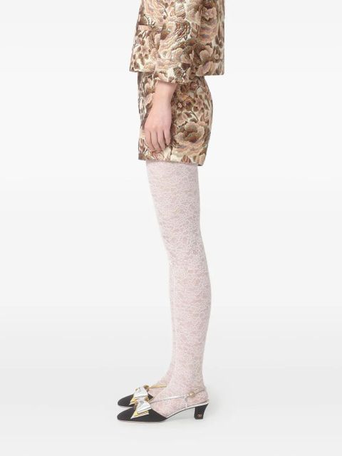 Valentino Garavani floral-jacquard shorts - Neutrals