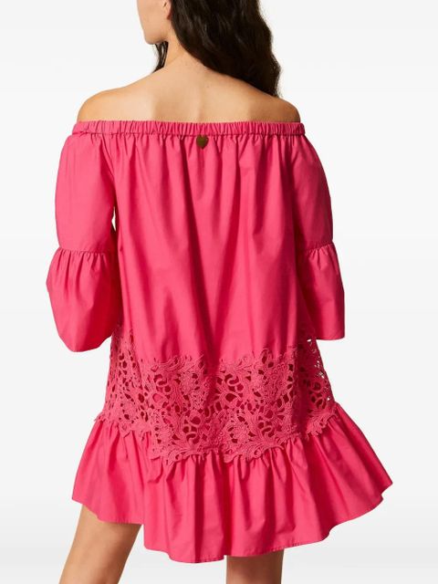 TWINSET ruffled-hem mini dress - Pink
