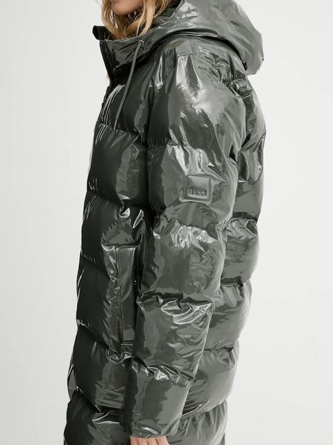 Rains kurtka 15130 Alta Longer Puffer Jacket kolor zielony zimowa 15130