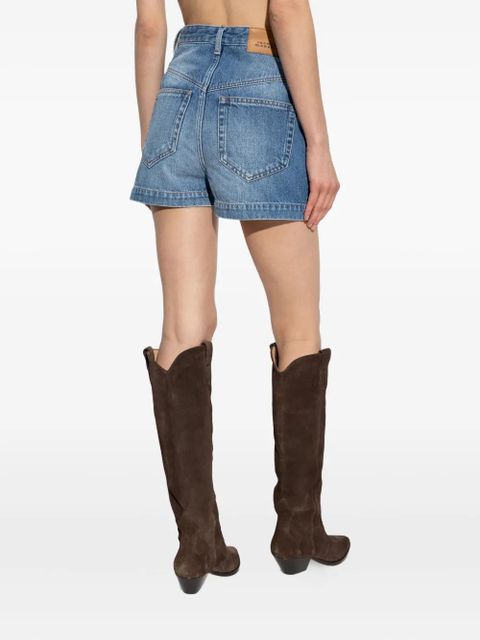ISABEL MARANT button-fastening denim shorts - Blue