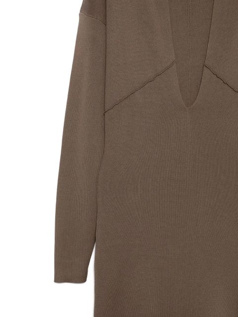 ENTIRE STUDIOS V-neck panelled maxi dress - Brown