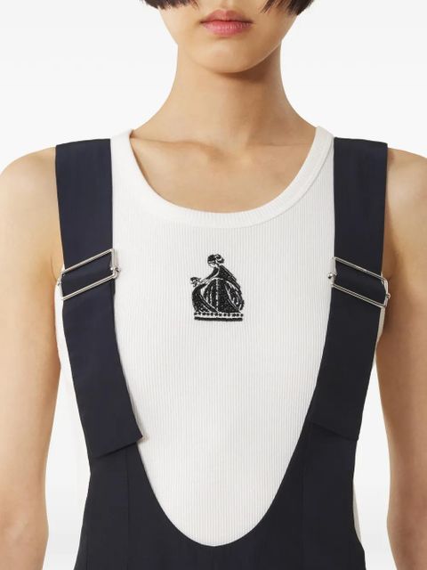 Lanvin strap-detail trousers - Blue