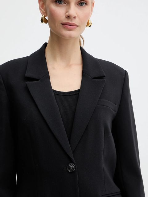 Guess marynarka JOANDRA kolor czarny jednorzędowa gładka W5BN53 W2402