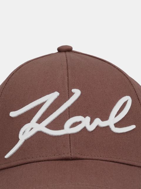 Karl Lagerfeld czapka z daszkiem bawełniana K/SIGNATURE - zdjęcie produktu nr 1