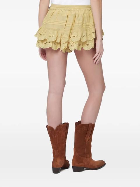 ISABEL MARANT ruffled shorts - Yellow