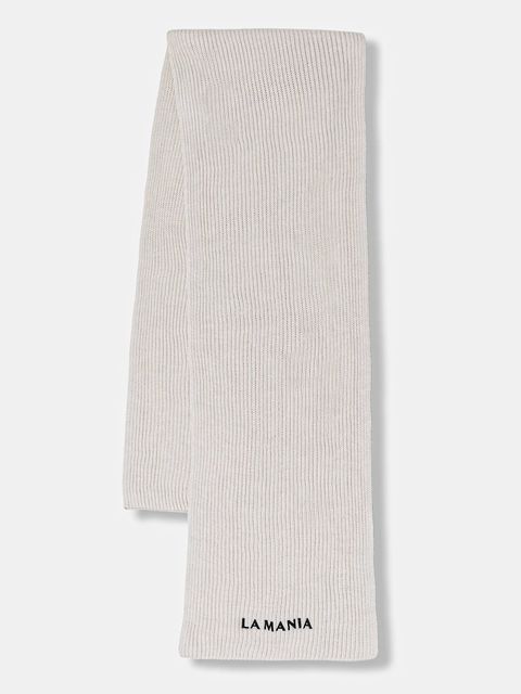 La Mania szalik wełniany MAEVE kolor beżowy gładki MAEVE - zdjęcie produktu nr 1