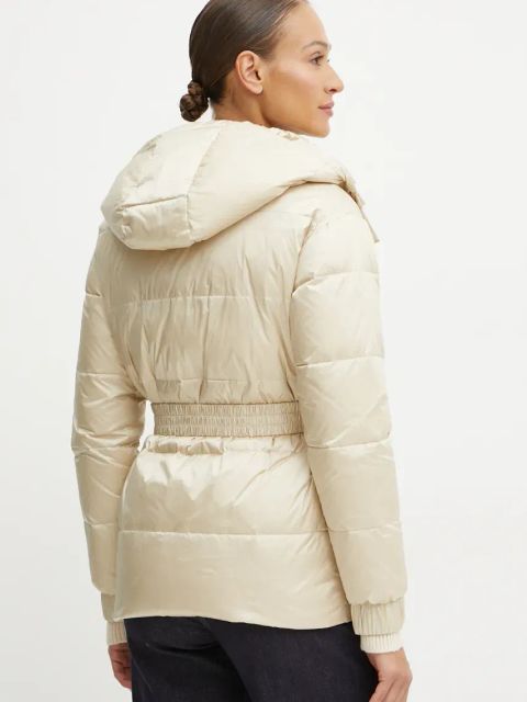Twinset kurtka puchowa damska kolor beżowy zimowa 242TT2381
