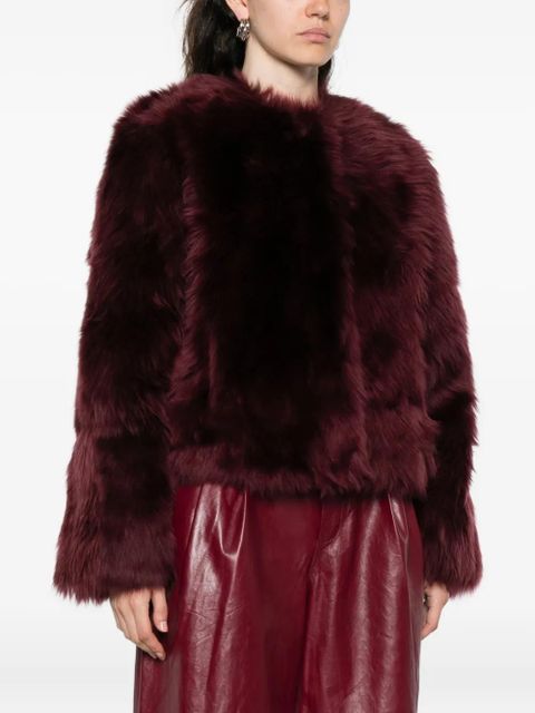 Simkhai Natasha faux-fur jacket - Red