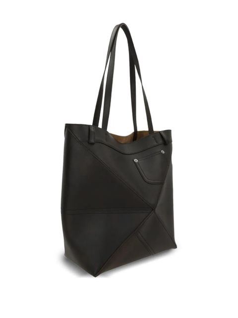 LOEWE medium Puzzle Fold Pantalon leather tote bag - Brown