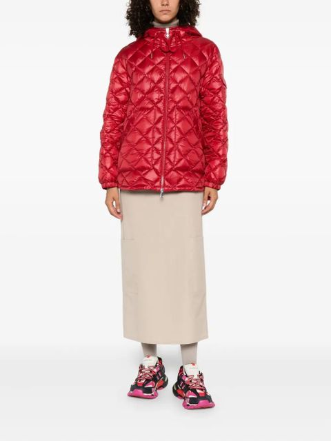 Moncler quilted hooded puffer jacket - Red