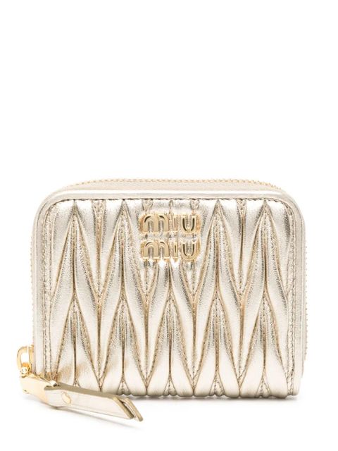 Miu Miu metalassé cardholder - Gold - zdjęcie produktu nr 1
