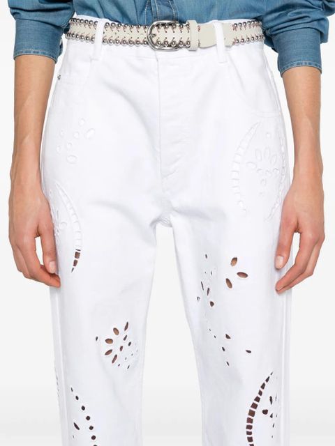 ISABEL MARANT Irina high-rise straight-leg jeans - White